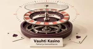 Kerrososiin avattu rulettipyörä ja nopeusmittarin asteikko havainnollistavat Vauhti Kasinon toimintaa ja lisenssitilannetta käsittelevää arviota.